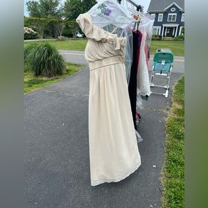 Cream chiffon gown